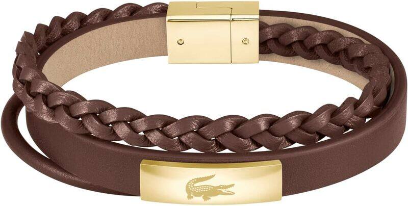 

Lacoste Men's Brown Leather Bracelet - 2040317
