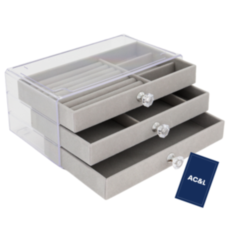

Ac & L AC&L Jewelry Storage Organizer Box Drawer