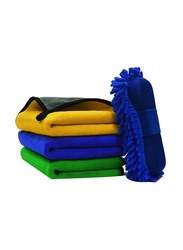 4-Piece Microfiber Towels Car Drying Towel Set, Multicolour