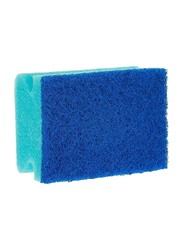 Vileda Soft Cleaning Durable Glitzi Dishes Scourer Sponge, 2 Pieces, Green/Blue