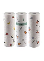 Disposable Cleaning Towel Rolls, 3 Pieces, Multicolour