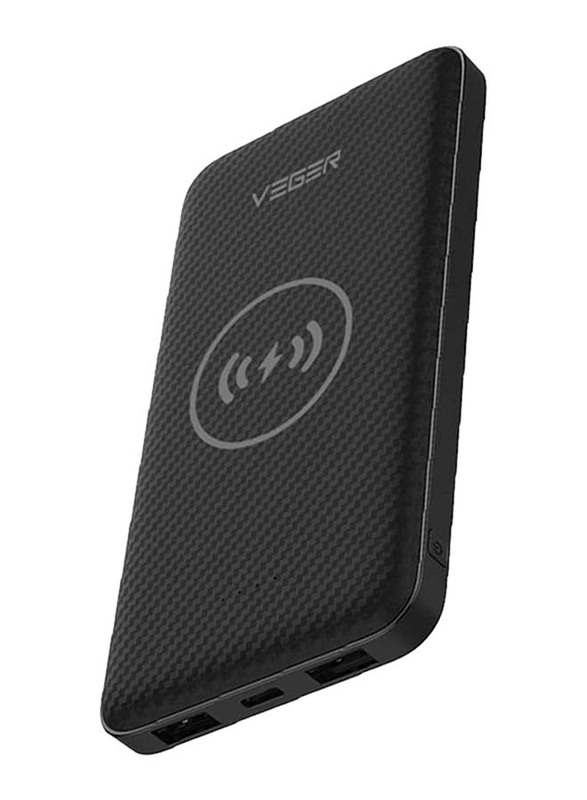 Veger 20000mAh Wireless Charger Power Bank, Black