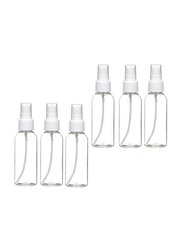 Plastic Spray Bottle Set, 6 Pieces, 100ml, Clear