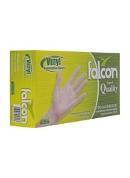 Falcon Examination Gloves, 100 Pieces, Standard, Clear