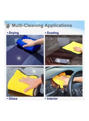 4-Piece Microfiber Towels Car Drying Towel Set, Multicolour