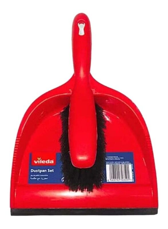 

Vileda Dustpan & Broom Set, Red