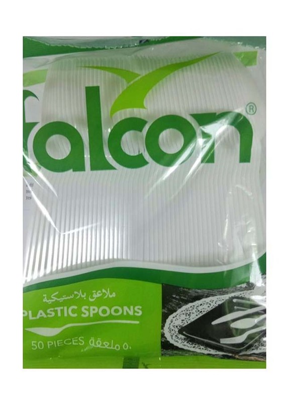 Falcon 50-Piece Plastic Spoon, Clear