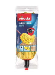 Vileda Supermocio Soft Microfibre Mop Refill, 111664, Yellow/Red