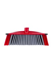 Vileda 3 Action Indoor Floor Broom with Stick, Red