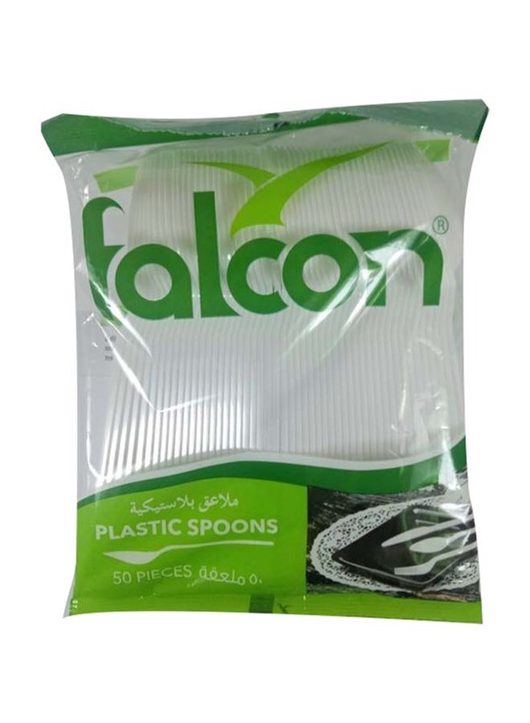 Falcon 50-Piece Plastic Spoon, Clear