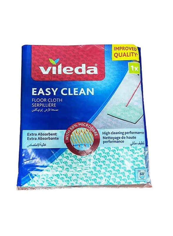 Vileda Easy Clean Floor Cloth, Green/White