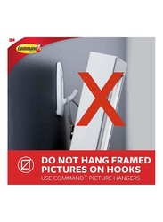 3M 2-Piece Command 4lb Capacity Sawtooth Hangers with 4 Strips, 7 x 3 x 1 inch, White