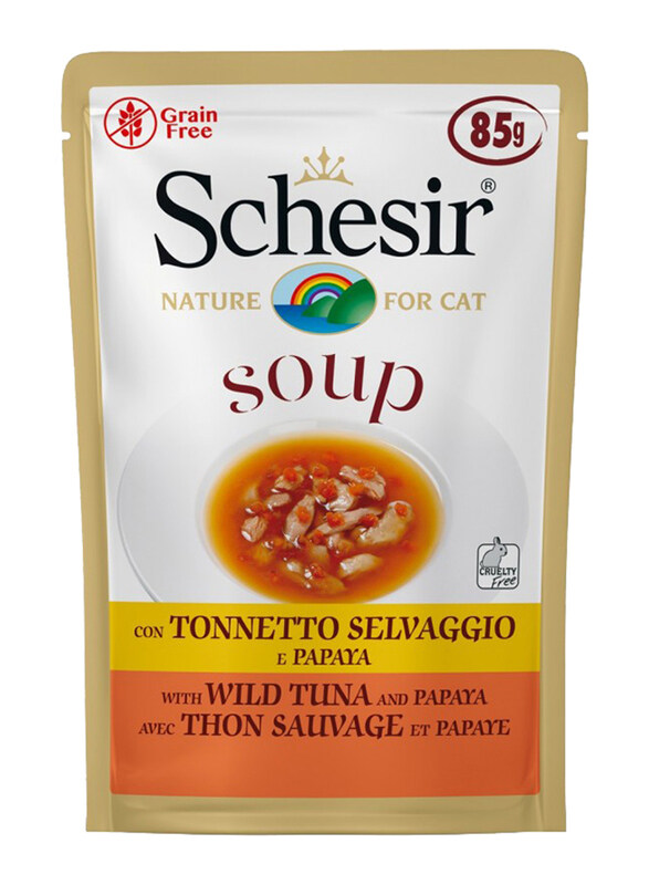 

Schesir Soup Tuna & Papaya Pouch Wet Cat Food, 85g