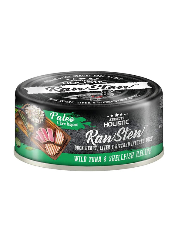 

Absolute Holistic Cat Raw Stew Tuna & Shell Fish Wet Food, 80g