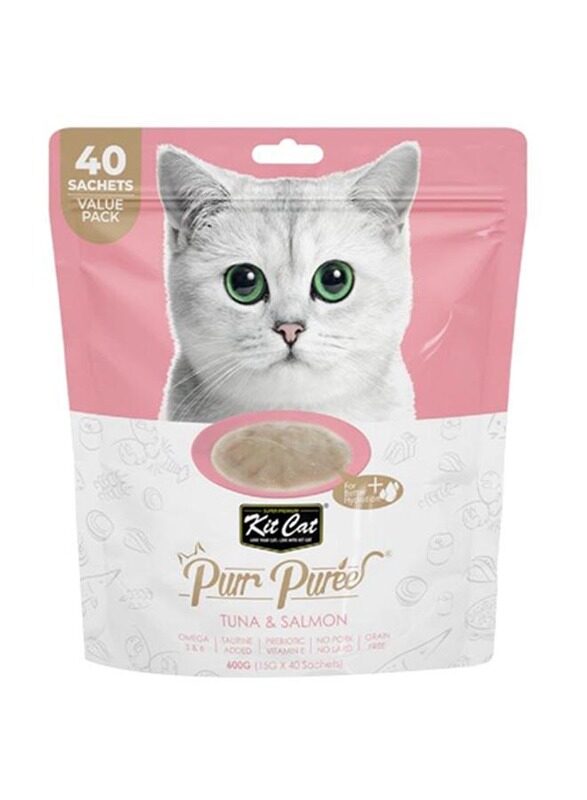 

Kit Cat Tuna & Salmon Purr Puree Cats Wet Food, 600g