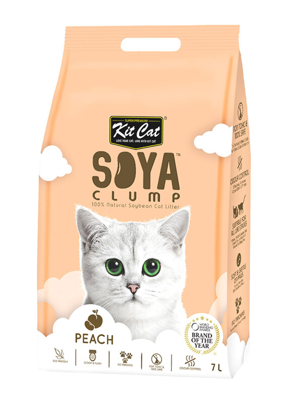 

Kit Cat Soya Clumping Peach Litter, 7 Liters, Orange