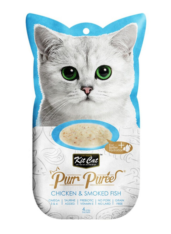 

Kit Cat Purr Puree Chicken & Smoked Fish Cat Wet Food, 60g
