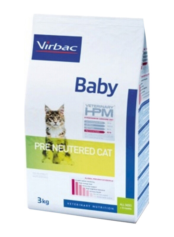 

Virbac Baby Pre Neutered Cat Dry Food, 3 Kg