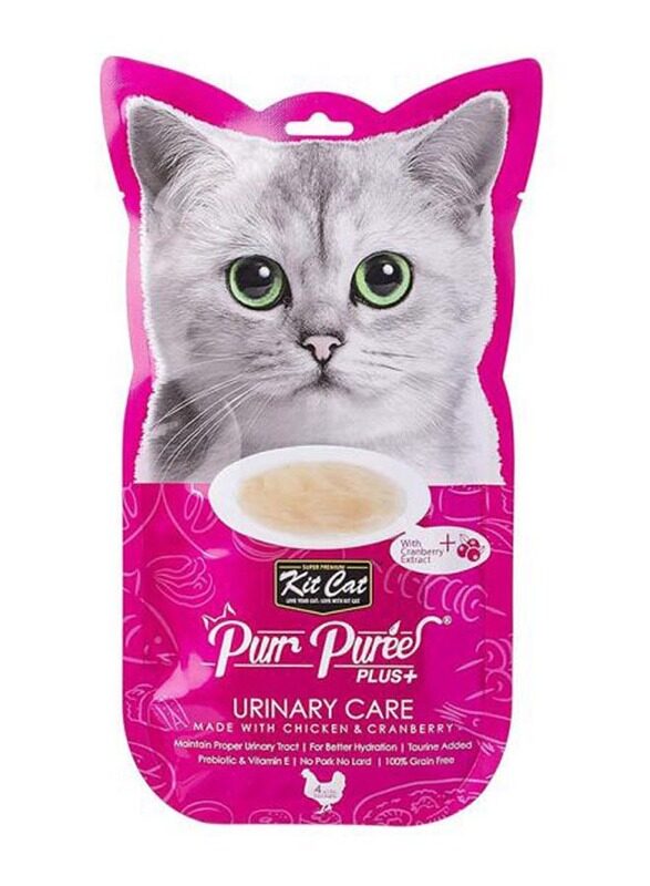 

Kit Cat Chicken Urinary Purr Puree Cats Wet Food, 60g
