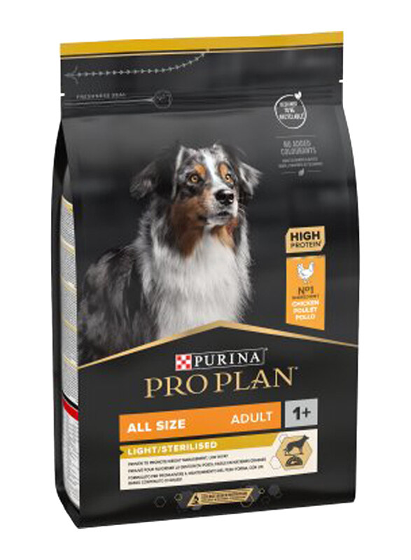 

Purina Pro Plan Light Sterilised Chicken Dog Dry Food, 3 Kg