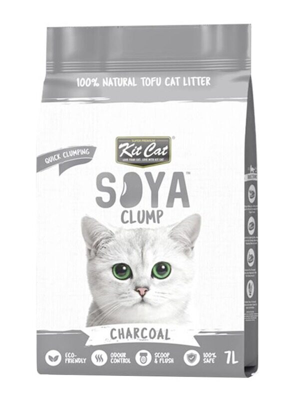 

Kit Cat Soya Clump Charcoal Kitten Litter, 7L, Grey