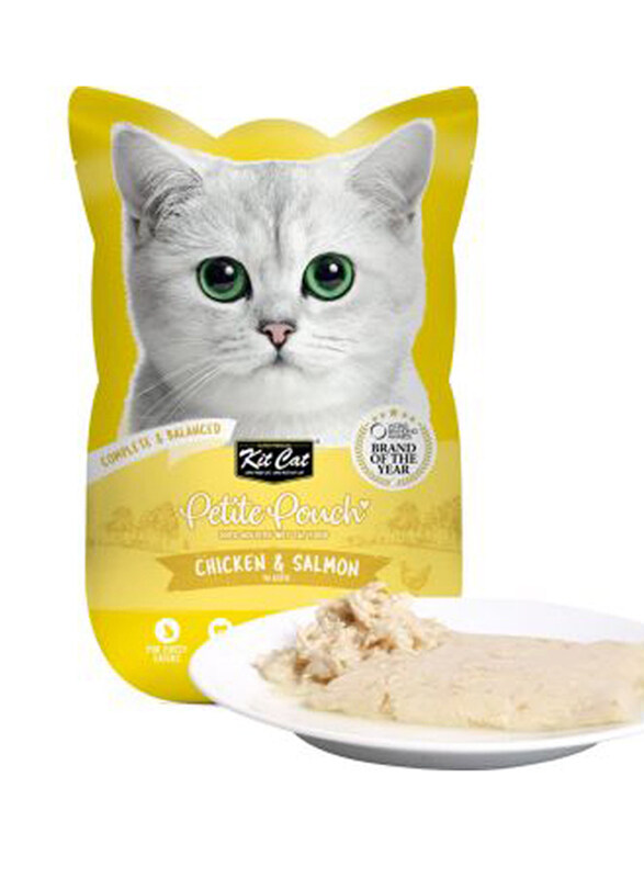 

KitCat Petite Pouch Chicken & Salmon Cat Wet Food, 70g