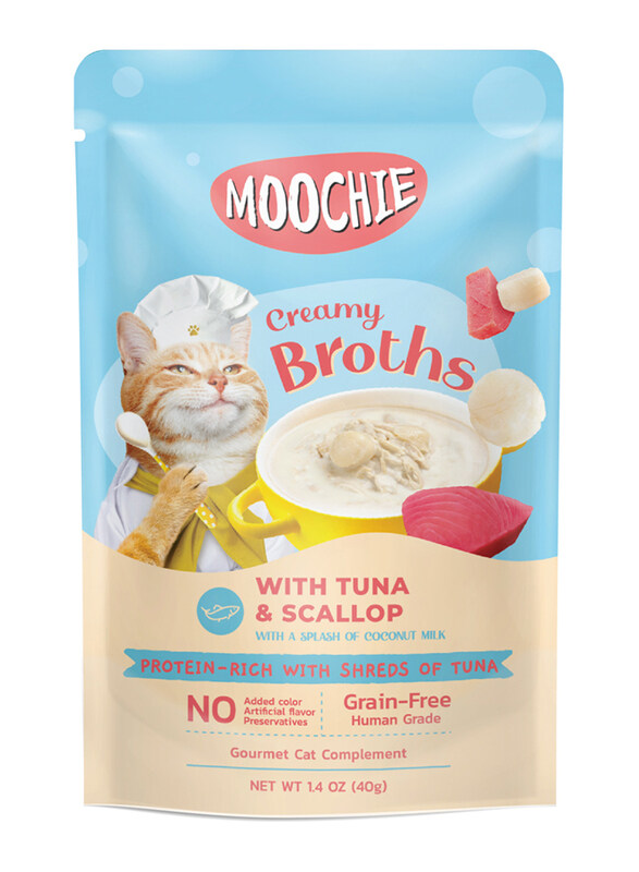 

Moochie Creamy Broth Tuna & Scallop Pouch Cat Wet Food, 40g