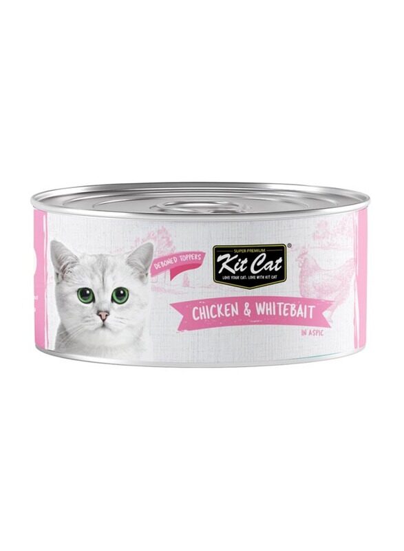 

Kit Cat Chicken & Whitebait Cat Wet Food Can, 80g