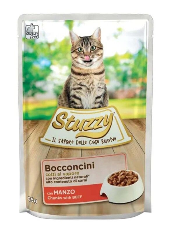 

Stuzzy Cat Chunks with Beef Wet Food Pouch, 85g