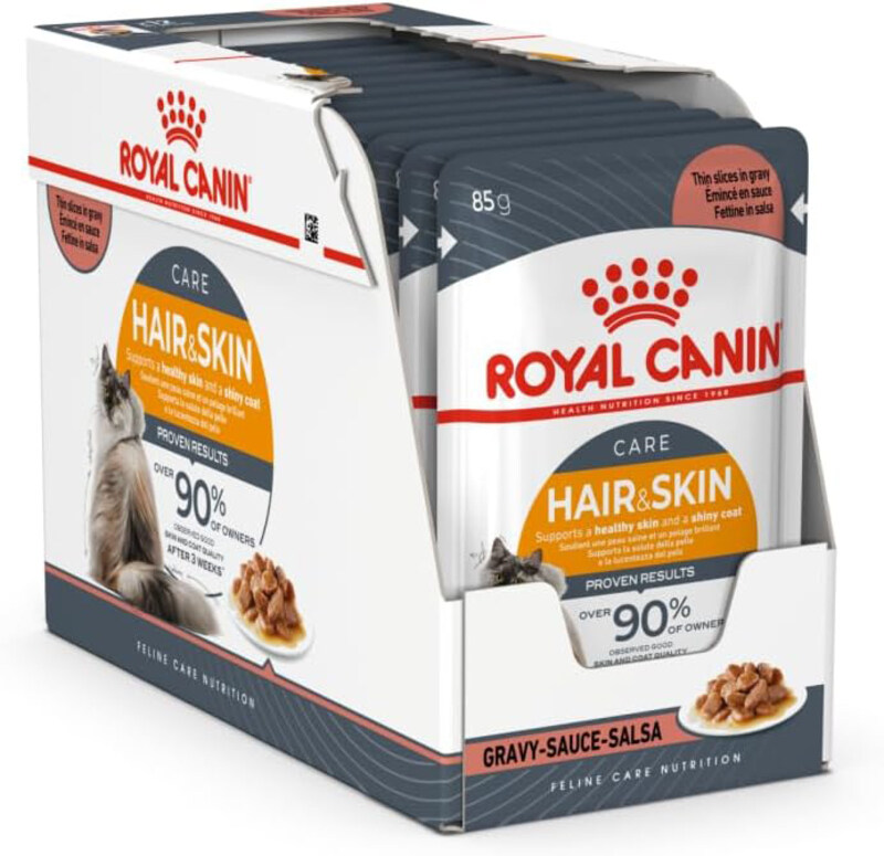 

Royal Canin Feline Care Nutrition Intense Beauty Gravy Cat Wet Food Pouches, 12 x 85g