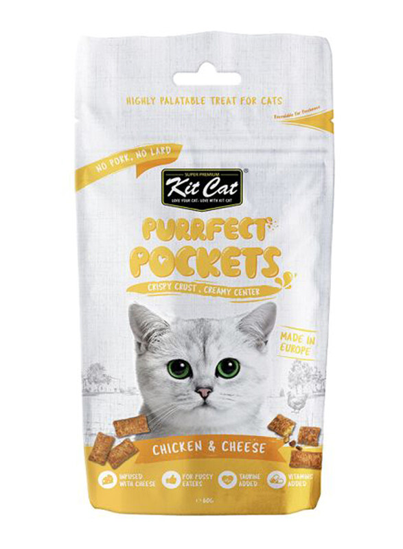 

Kit Cat Chicken & Cheese Purrfect Pockets Cats Wet Food, 60g