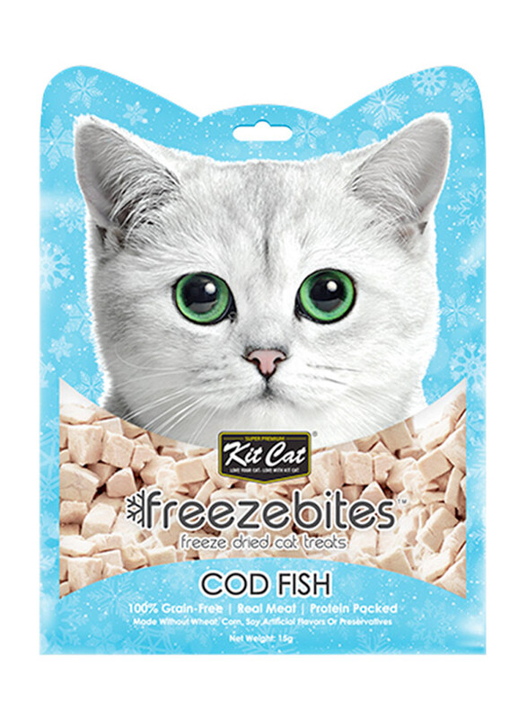 

Kit Cat Freezebites Treats Dry Cat Food with Cod Fish, 15g