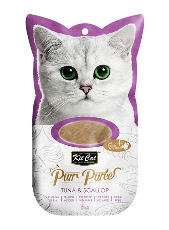

Kit Cat Tuna & Scallop Purr Puree Cats Wet Food, 60g