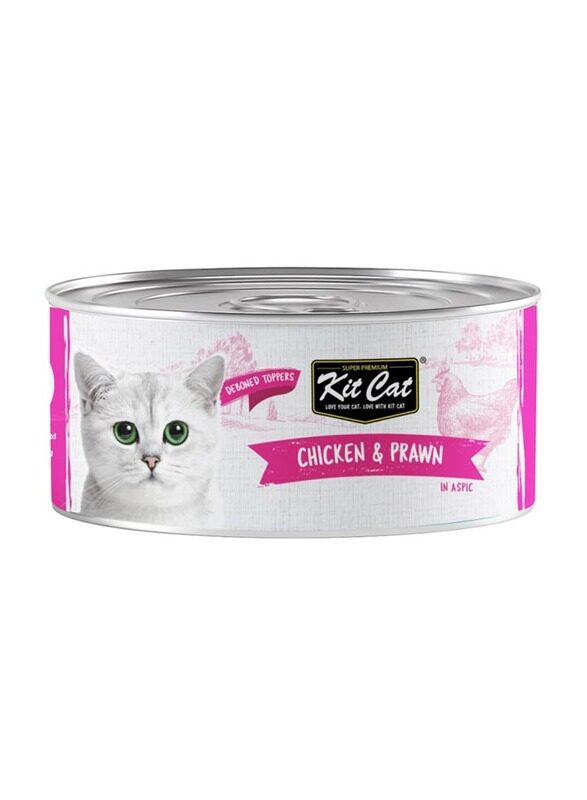 

Kit Cat Chicken & Prawn Cat Wet Food Can, 80g