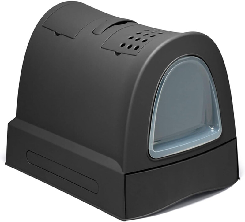 

Imac Zuma Litter Box For Cats, Medium, Black