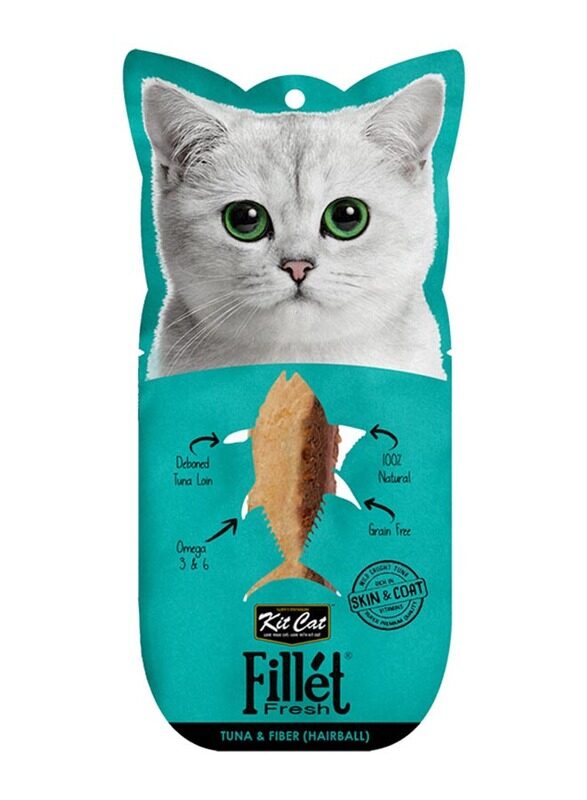 

Kit Cat Fillet Fresh Tuna & Fiber (Hairball) Cat Wet Food, 30g