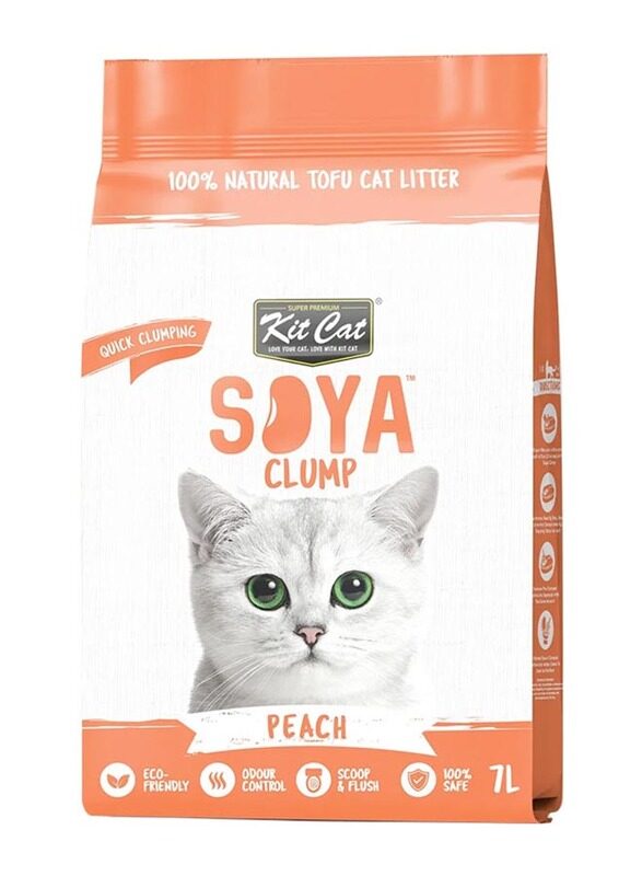 

Kit Cat Soya Clump Peach Kitten Litter, 7L, Peach