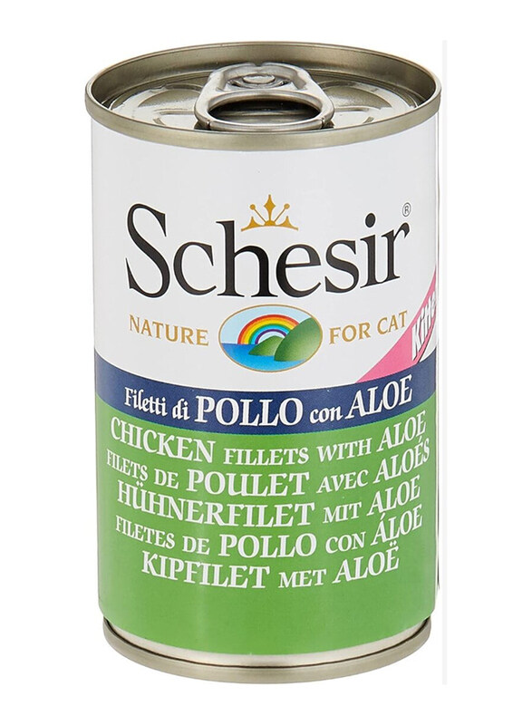 

Schesir Chicken Fillets with Aloe Can Wet Kitten Food, 140g