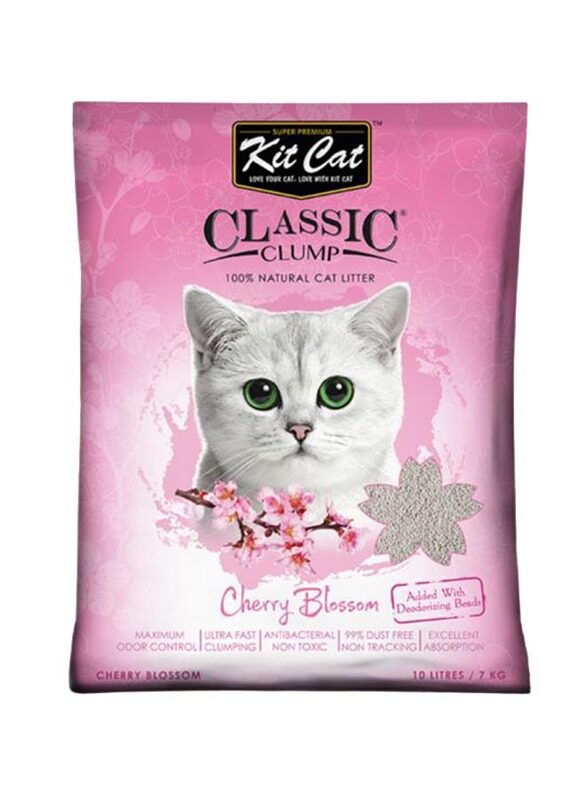 

Kit Cat Classic Clump Cherry Blossom Cat Litter, 10L, White