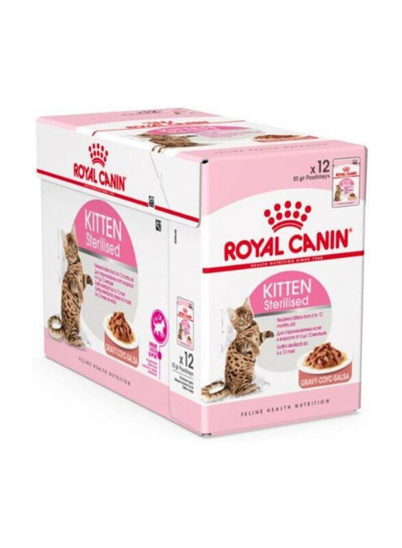 

Royal Canin Kitten Sterilised Gravy Wet Food for Cats, 12 x 85g