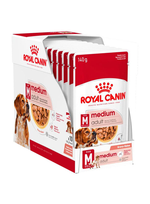 

Royal Canin Health Nutrition Medium Adult Dog Wet Food, 10 x 140g