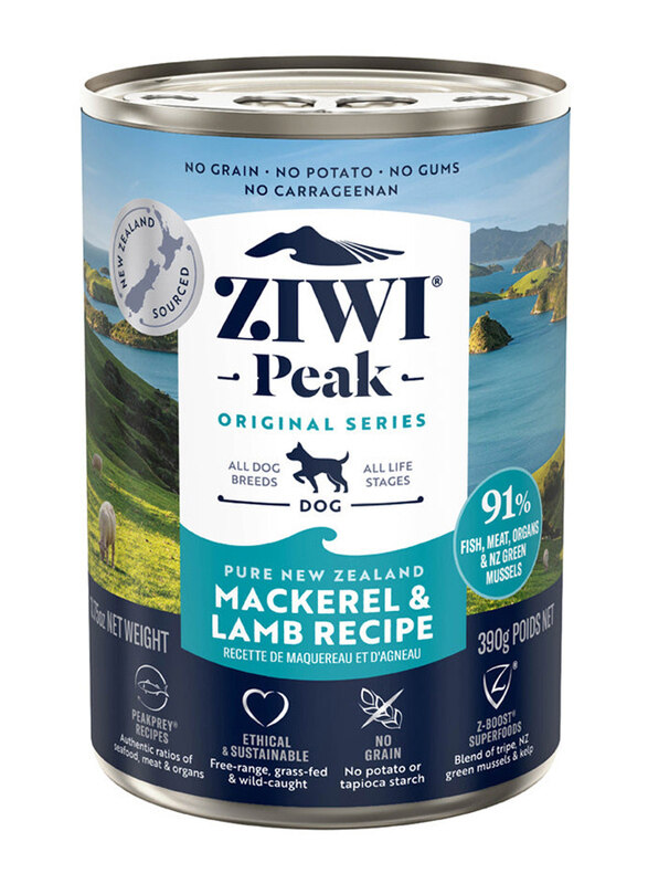 

Ziwi Peak Mackerel & Lamb Dog Wet Food-Can, 390g