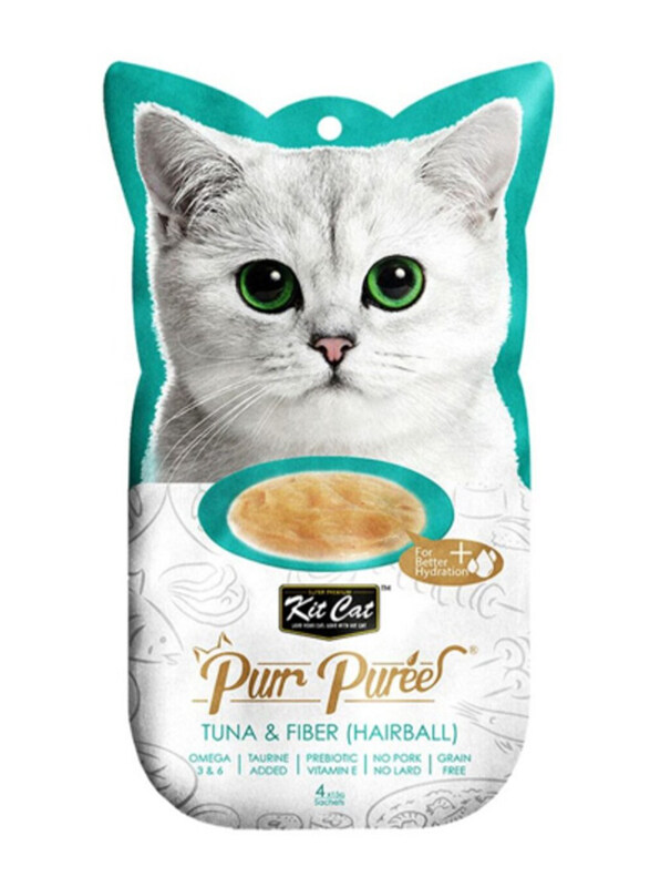 

Kit Cat Purr Puree Tuna & Fiber (Hairball) Cat Wet Food, 60g