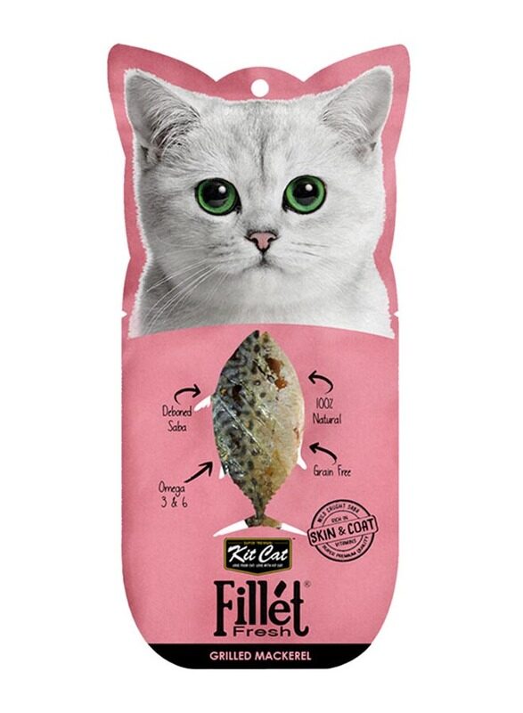 

Kit Cat Fillet Fresh Grilled Mackerel Cat Wet Food, 30g