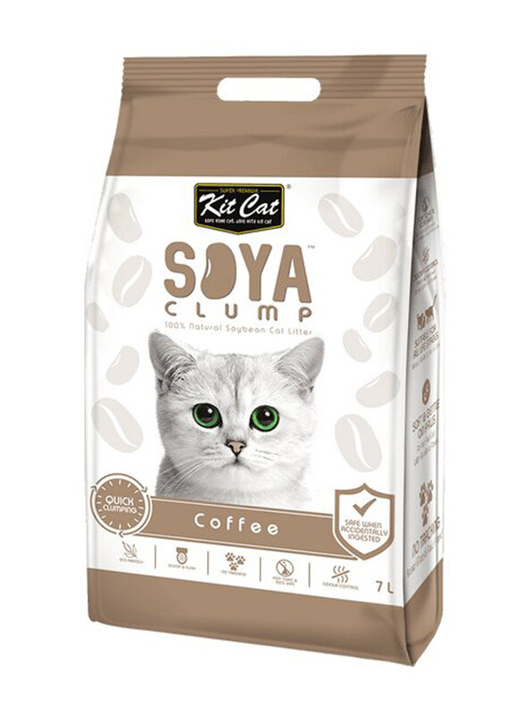 

Kit Cat Soya Clumping Coffee Cat Litter, 7 Liters, Multicolour