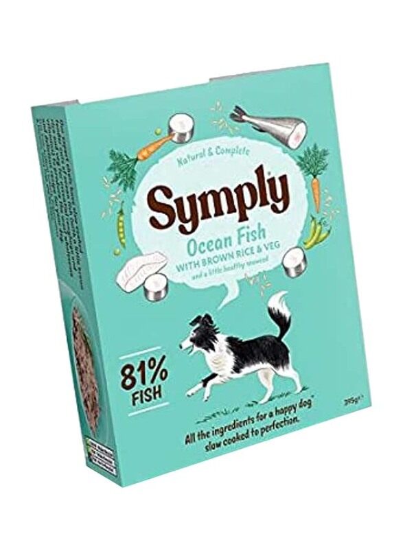 

Symply Dog Ocean Fish, Brown Rice & Vegetables Wet Food, 395g