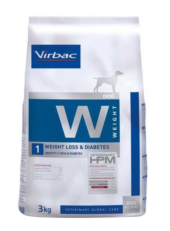 

Virbac Veterinary Hpm W1 Weight Loss & Diabetes Dog Dry Food, 3 Kg