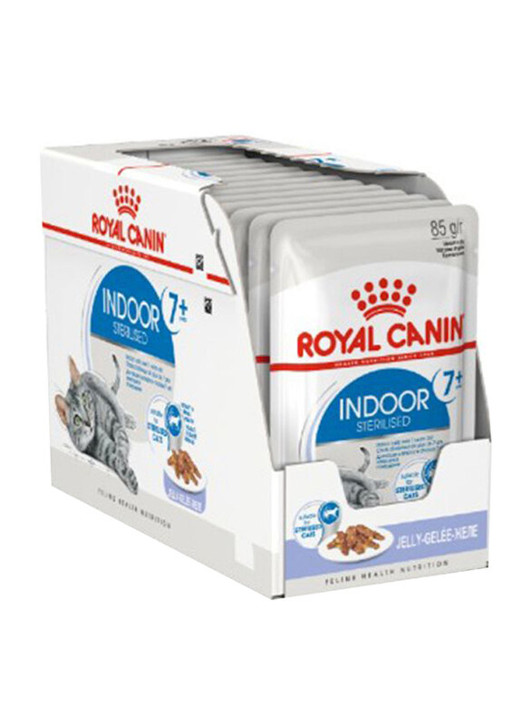 

Royal Canin Indoor Sterilised 7+ Jelly Wet Food for Cats, 12 x 85g