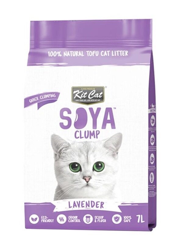 

Kit Cat Soya Clump Lavender Kitten Litter, 7L, Purple