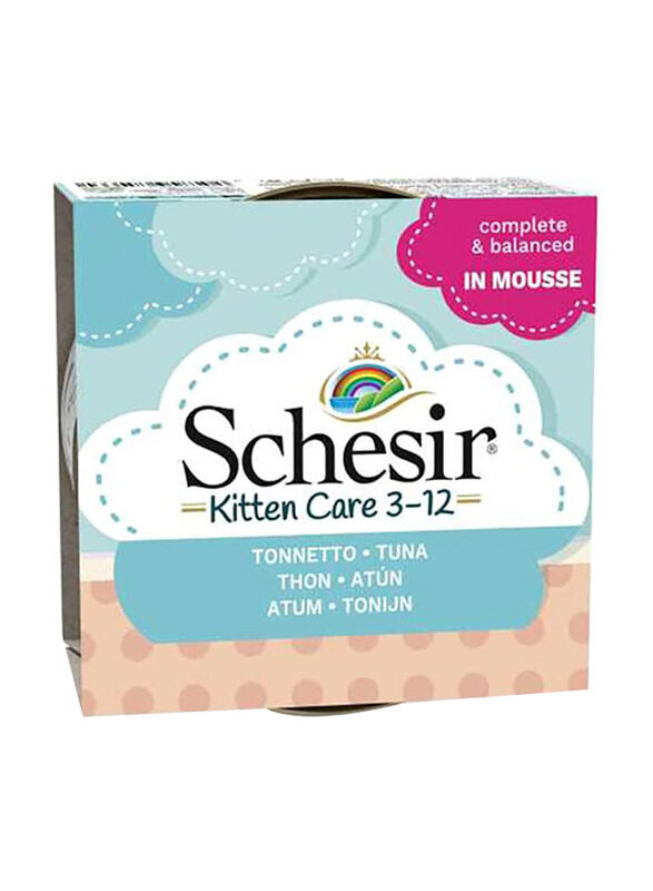 

Schesir Kitten Can Mousse 3-12 Tuna Cat Wet Food, 85g